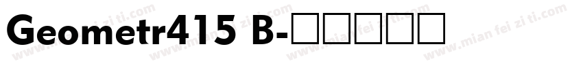 Geometr415 B字体转换